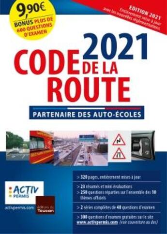 Couverture du livre « Code de la route (édition 2021) » de  aux éditions Toucan