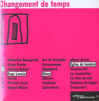 Couverture du livre « Abbaye de cluny / eglise de lumiere n 3 -chang.de temps » de Leccia Ange aux éditions Editions Du Patrimoine