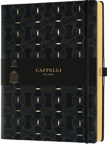 Couverture du livre « Carnet c&g très grand format ligne grain riz gold » de  aux éditions Castelli Milano