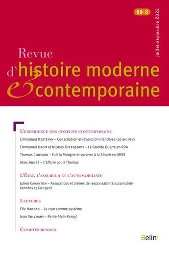 Couverture du livre « Rhmec 69-3 » de  aux éditions Belin