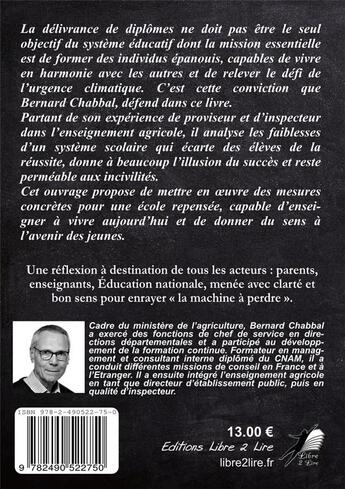 Couverture du livre « Repenser l'école » de Chabbal Bernard aux éditions Libre2lire