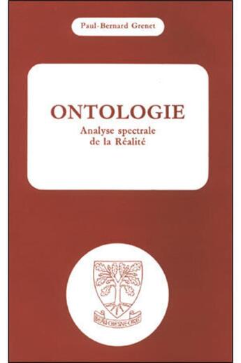 Couverture du livre « Ontologie » de Grenet Paul-Bernard aux éditions Beauchesne