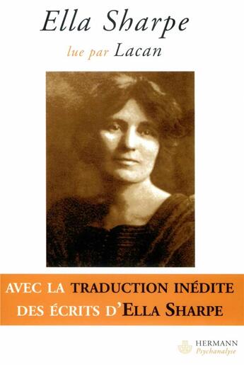 Couverture du livre « Ella sharpe lue par lacan » de Lauth M-L aux éditions Hermann