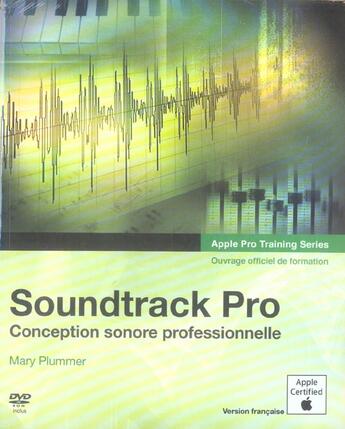 Couverture du livre « Soundtrack pro conception sonore professionnelle » de Mary Plummer aux éditions Pearson