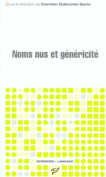 Couverture du livre « Noms nus et généricité » de Carmen Dobrovie-Sorin aux éditions Pu De Vincennes