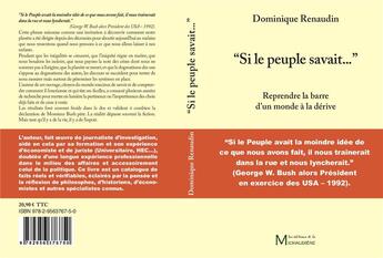 Couverture du livre « Si le peuple savait... » de Dominique Renaudin aux éditions Editions De La Michaudiere