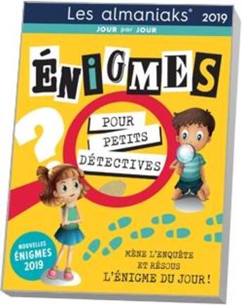 Couverture du livre « Énigmes pour petits détectives (édition 2019) » de Sandra Lebrun aux éditions Editions 365