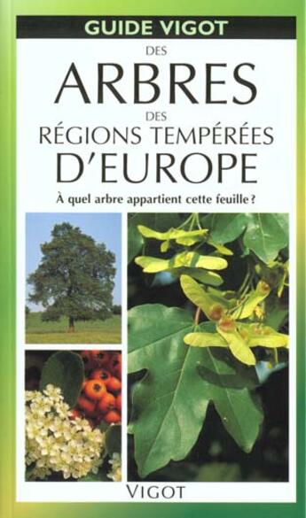Couverture du livre « Arbres regions temperees » de Kremer aux éditions Vigot
