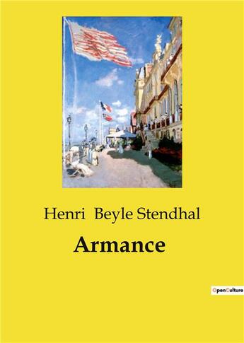 Couverture du livre « Armance » de Beyle Stendhal Henri aux éditions Culturea