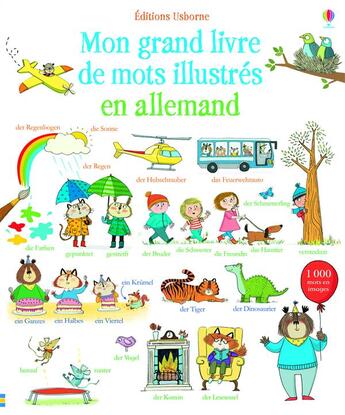 Couverture du livre « Mon grand livre de mots illustrés en allemand » de Mairi Mackinnon aux éditions Usborne