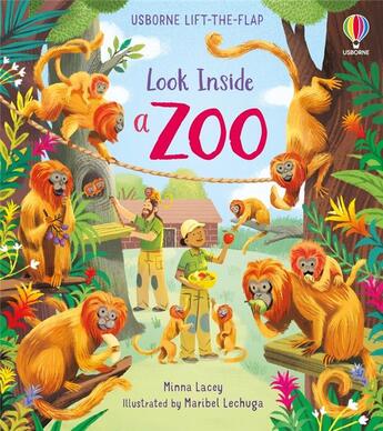 Couverture du livre « Look inside : a zoo » de Minna Lacey et Maribel Lechuga aux éditions Usborne