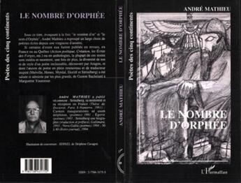 Couverture du livre « Le nombre d'Orphée » de Andre Mathieu aux éditions L'harmattan