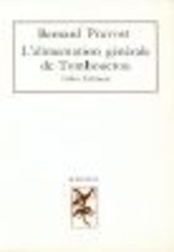 Couverture du livre « L'alimentation générale de tombouctou » de Bernard Pruvost aux éditions Cadex