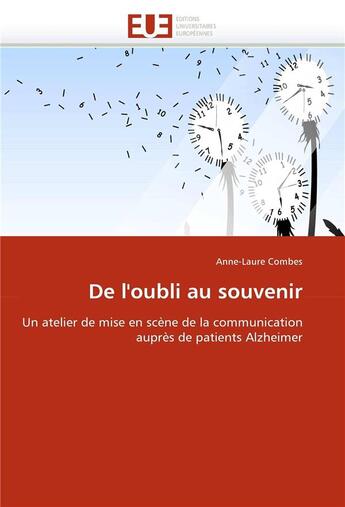 Couverture du livre « De l'oubli au souvenir » de Combes-A aux éditions Editions Universitaires Europeennes