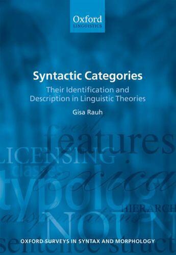 Couverture du livre « Syntactic Categories: Their Identification and Description in Linguist » de Rauh Gisa aux éditions Oup Oxford