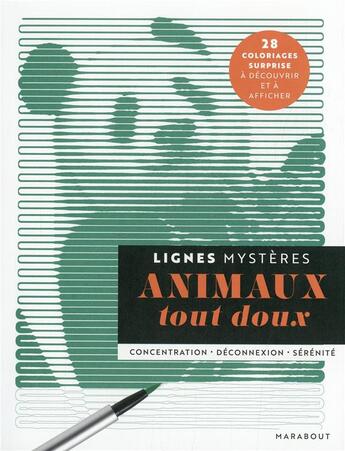 Couverture du livre « Lignes mystères : animaux tout doux » de  aux éditions Marabout