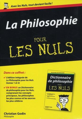 Couverture du livre « Coffret philosophie poche pour les nuls » de Christian Godin aux éditions First