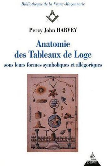 Couverture du livre « Anatomie des tableaux de loge sous leurs formes symboliques et allégoriques » de Percy John Harvey aux éditions Dervy