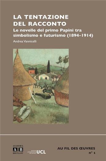 Couverture du livre « Tentazione del racconto le novelle del primo papini tra simbolismo e futurismo (1894-1914) » de Vannicelli Andrea aux éditions Academia