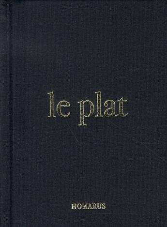 Couverture du livre « Le plat » de Filip Verheyden aux éditions Exhibitions International