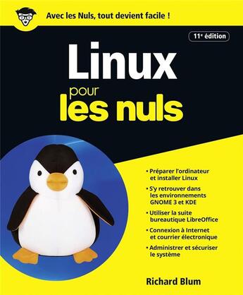 Couverture du livre « Linux pour les nuls (11e édition) » de Richard Blum aux éditions First Interactive