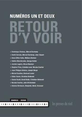 Couverture du livre « Retour d'y voir t.1 et t.2 » de  aux éditions Les Presses Du Reel