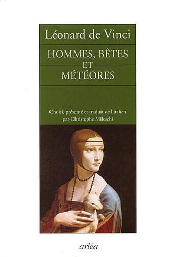 Couverture du livre « Hommes, bêtes et météores » de Leonard De Vinci aux éditions Arlea