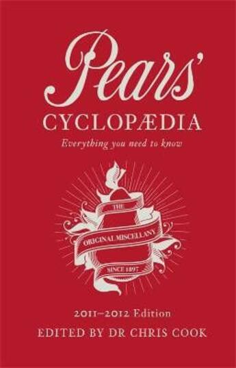 Couverture du livre « Pears'Cyclopaedia 2011-2012 » de Ed, Chris Cook, aux éditions Viking Adult