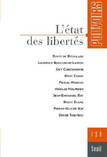 Couverture du livre « L'état des libertés » de  aux éditions Seuil