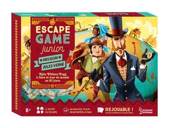 Couverture du livre « Escape game junior - aide phileas fogg a faire le tour du monde » de Lebrun/Audrain aux éditions Larousse