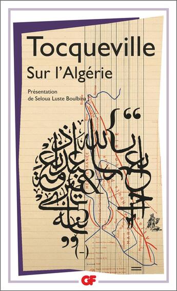 Couverture du livre « Sur l'algerie » de Tocqueville A D. aux éditions Flammarion