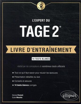 Couverture du livre « L'expert du Tage 2 ; livre d'entraînement » de Dorone Parienti et Eytan Messika aux éditions Ellipses