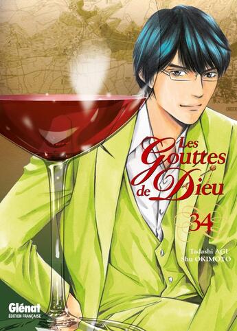 Couverture du livre « Les gouttes de Dieu Tome 34 » de Tadashi Agi et Shu Okimoto aux éditions Glenat