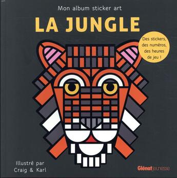 Couverture du livre « La jungle ; mon album sticker art » de  aux éditions Glenat Jeunesse