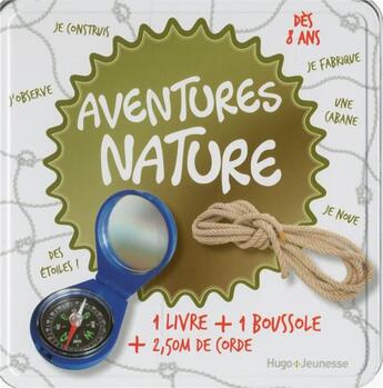 Couverture du livre « Boite aventures nature » de Esther Boivin aux éditions Hugo Jeunesse