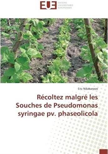 Couverture du livre « Récoltez malgré les souches de Pseudomonas syringae pv. phaseolicola » de Eric Ndabaneze aux éditions Editions Universitaires Europeennes