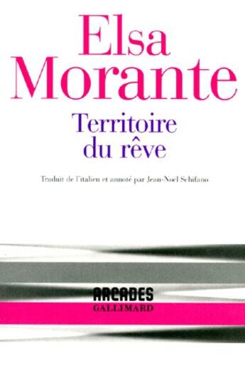 Couverture du livre « Territoire du rêve » de Elsa Morante aux éditions Gallimard