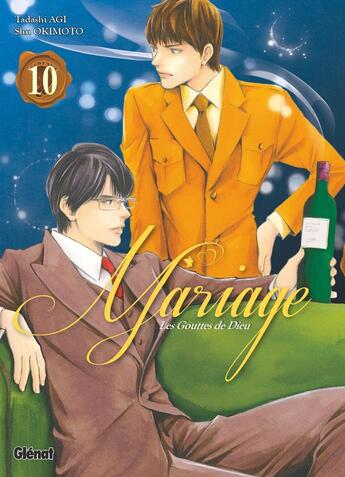 Couverture du livre « Les gouttes de Dieu - mariage Tome 10 » de Tadashi Agi et Shu Okimoto aux éditions Glenat