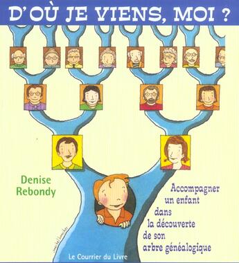 Couverture du livre « D'ou je viens, moi ? - accompagner un enfant dans la decouverte de son arbre genealogique » de  aux éditions Courrier Du Livre