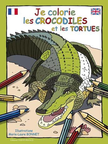 Couverture du livre « Je colorie les tortues et les crocodiles » de  aux éditions Ouest France