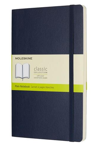 Couverture du livre « Carnet blanc grand format souple saphir » de  aux éditions Moleskine