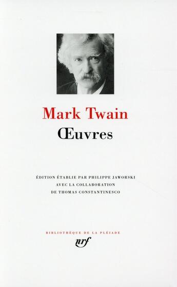 Couverture du livre « Oeuvres » de Mark Twain aux éditions Gallimard