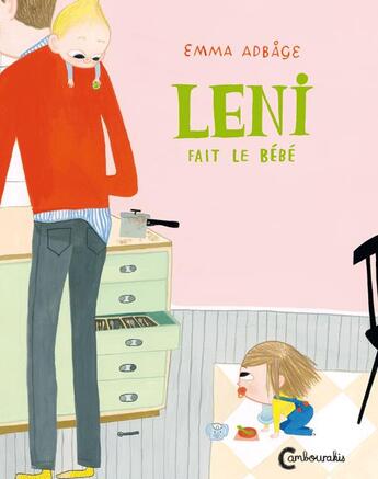 Couverture du livre « Leni fait le bébé » de Emma Adbage aux éditions Cambourakis