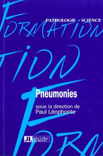 Couverture du livre « Pneumonies » de Leophonte aux éditions John Libbey