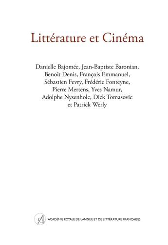 Couverture du livre « Littérature et Cinéma » de  aux éditions Arllf