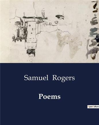 Couverture du livre « Poems » de Samuel Rogers aux éditions Culturea