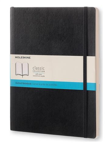 Couverture du livre « Carnet très grand format pointillés ; couverture souple noire » de  aux éditions Moleskine