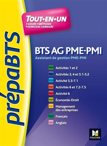 Couverture du livre « PREPABTS ; toutes les matières ; BTS assistant de gestion PME PM » de Caroline Lechat aux éditions Foucher