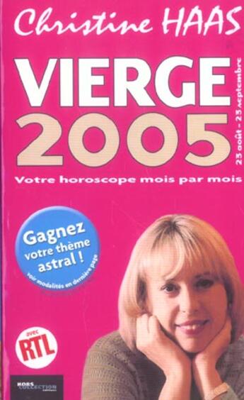 Couverture du livre « Vierge 2005 » de Christine Haas aux éditions Hors Collection