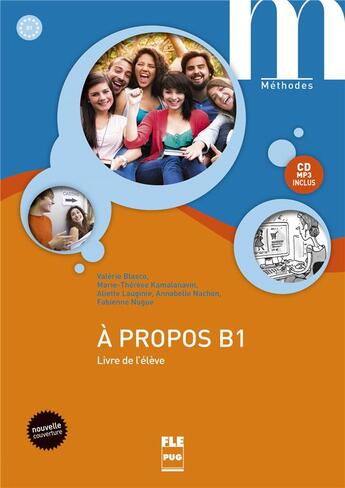 Couverture du livre « A propos b1 - livre eleve avec cd inclus - nouvelle couverture » de Blasco/Kamalanavin aux éditions Pu De Grenoble